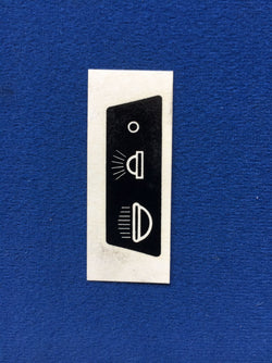 TR4-6CP LIGHT SWITCH LABEL FOR RHD MODELS