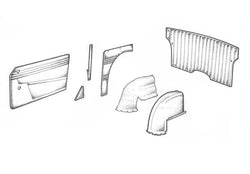 BLACK INTERIOR TRIM KIT TR6 (1973 ONLY)